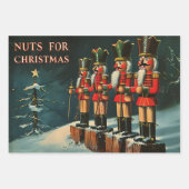 レトロヴィンテージクリスマストリオスタイルS ラッピングペーパーシート (正面)