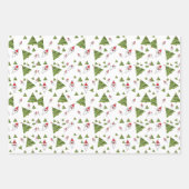 レトロヴィンテージクリスマスパターンサンタクロース ラッピングペーパーシート (正面3)