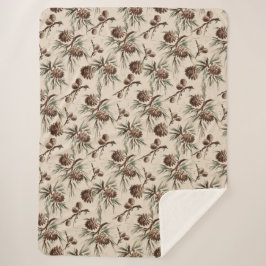 レトロヴィンテージクリスマスピネコン シェルパブランケット