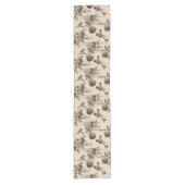 レトロヴィンテージクリスマスピネコン ショートテーブルランナー (正面)