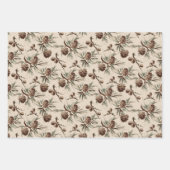 レトロヴィンテージクリスマスピネコン ラッピングペーパーシート (正面2)