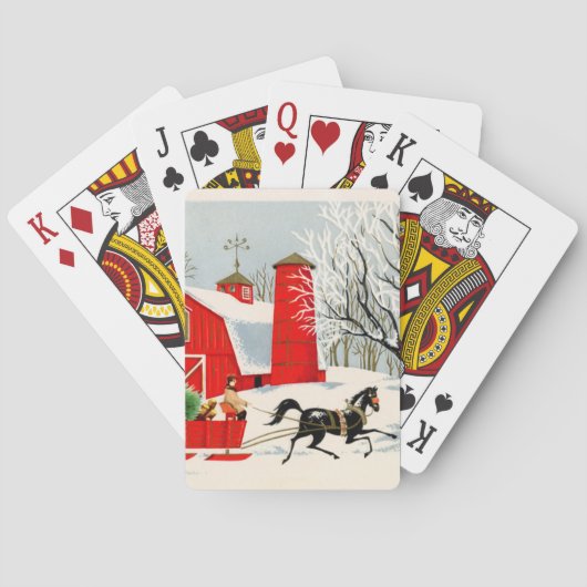 レトロヴィンテージクリスマスファームホリデイ トランプ (裏面)