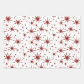 レトロヴィンテージクリスマスフェスティバルサンタス ラッピングペーパーシート (正面2)