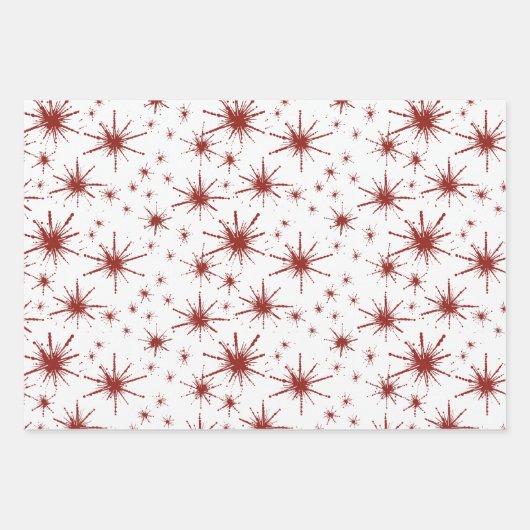 レトロヴィンテージクリスマスフェスティバルサンタス ラッピングペーパーシート (正面2)