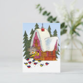 レトロヴィンテージクリスマスヘッジホッグズコテージ シーズンポストカード (スタンド正面)