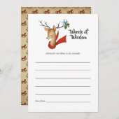 レトロヴィンテージクリスマスベビーシャワーママアドバイス アドバイスカード (正面/裏面)