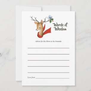 レトロヴィンテージクリスマスベビーシャワーママアドバイス アドバイスカード