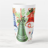 レトロヴィンテージクリスマスベルズホリデイ カフェラテマグ (正面)