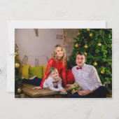 レトロヴィンテージクリスマスホホホホホフォトファミリー シーズンカード (裏面)