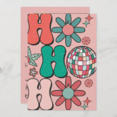 レトロヴィンテージクリスマスホホホホホポットファミリー シーズンカード (正面/裏面)