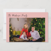 レトロヴィンテージクリスマスホホホホホポットファミリー シーズンカード (裏面)