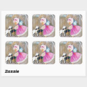 レトロヴィンテージクリスマスホリデーエンジェルシール スクエアシール (シート)