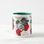 レトロヴィンテージクリスマスホリデーキャッツマグカップ マグカップ (中央)