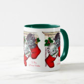 レトロヴィンテージクリスマスホリデーキャッツマグカップ マグカップ (正面右)