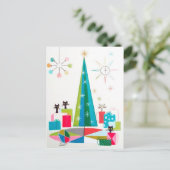 レトロヴィンテージクリスマスホリデーキャッツ シーズンポストカード (スタンド正面)