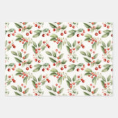 レトロヴィンテージクリスマスホリデーギフト ラッピングペーパーシート (正面3)