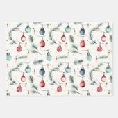 レトロヴィンテージクリスマスホリデーギフト ラッピングペーパーシート (正面)