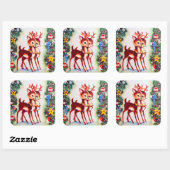 レトロヴィンテージクリスマスホリデートインデナーステッカー スクエアシール (シート)