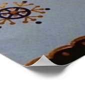 レトロヴィンテージクリスマスホリデートナカイのポスター ポスター (角)