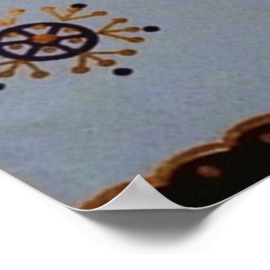 レトロヴィンテージクリスマスホリデートナカイのポスター ポスター (角)