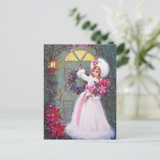 レトロヴィンテージクリスマスホリデーポストカード シーズンポストカード (スタンド正面)