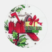 レトロヴィンテージクリスマスメールボックスの休日オーナメント メタルオーナメント (裏面)