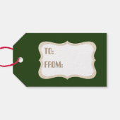 レトロヴィンテージクリスマスランプパーティー追加の名前タグ ギフトタグ (裏面横)