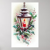 レトロヴィンテージクリスマスランプホリデーポスター ポスター (正面)