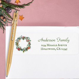 レトロヴィンテージクリスマスリース&オーナメントカスタム ラベル