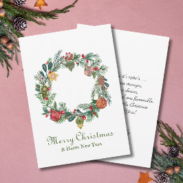 レトロヴィンテージクリスマスリース&オーナメント おもしろい カード