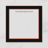 レトロヴィンテージクリスマスレディースクエアビジネスカード スクエア名刺 (裏面)