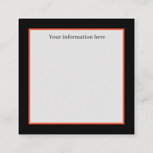 レトロヴィンテージクリスマスレディースクエアビジネスカード スクエア名刺 (裏面)