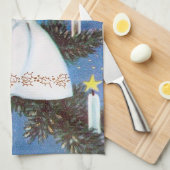 レトロヴィンテージクリスマスレディーホリデー キッチンタオル (四つ折り)