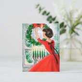 レトロヴィンテージクリスマスレディ追加メッセージカード シーズンカード (スタンド正面)