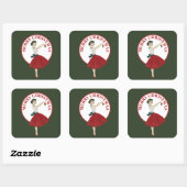 レトロヴィンテージクリスマスレディ追加メッセージシール スクエアシール (シート)