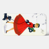 レトロヴィンテージクリスマスレディ電話Xケース Case-Mate iPhoneケース (裏面 (横))