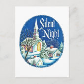 レトロヴィンテージクリスマス教会 シーズンポストカード (正面)