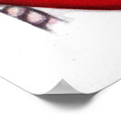 レトロヴィンテージクリスマス猫ちゃんホリデーポスター ポスター (角)