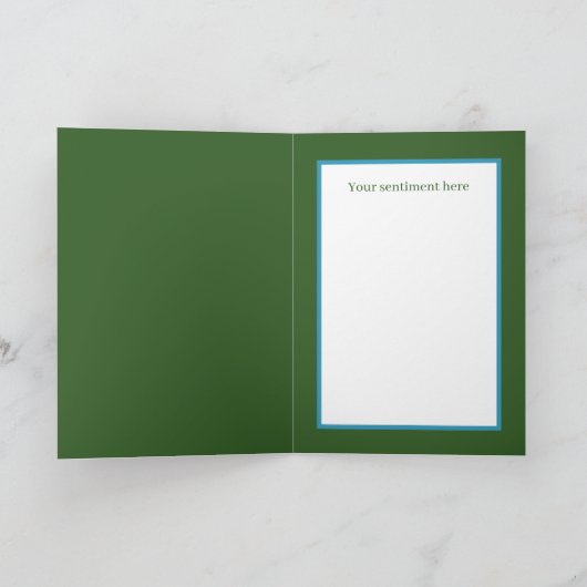 レトロヴィンテージクリスマス猫好き気持ち カード (内部)