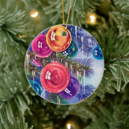 レトロヴィンテージクリスマス球根オーナメント セラミックオーナメント