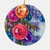 レトロヴィンテージクリスマス球根オーナメント セラミックオーナメント (裏面)