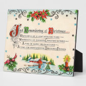 レトロヴィンテージクリスマス詩の休日 フォトプラーク (側面)