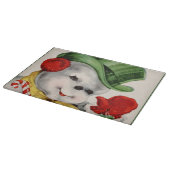 レトロヴィンテージクリスマス雪だるまのカッティングボード カッティングボード (角)