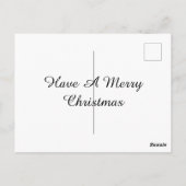 レトロヴィンテージクリスマス雪だるまパターンパーティー ポストカード (裏面)