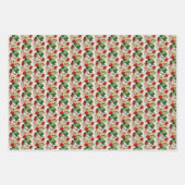 レトロヴィンテージクリスマス雪だるまホリデイ ラッピングペーパーシート (正面2)