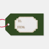 レトロヴィンテージクリスマス雪だるま名の追加ラベル ギフトタグ (裏面横)