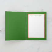 レトロヴィンテージクリスマス雪だるま小妖精や小人追加気持ち シーズンカード (内部)