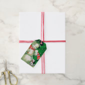 レトロヴィンテージクリスマス雪だるま追加の名前タグ ギフトタグ (より糸付き)