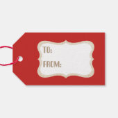 レトロヴィンテージクリスマス雪だるま追加の名前タグ ギフトタグ (裏面横)