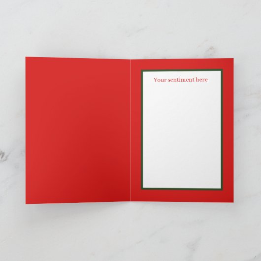 レトロヴィンテージクリスマス雪だるま追加気持ち シーズンカード (内部)